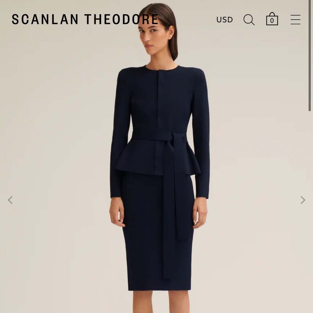 Elegant Navy Blue Women's Suit